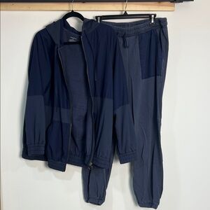 Summersalt Navy and Gray Track Pants & Joggers Set